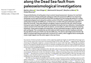 K Jordan Catalog Request Pdf Evidence for Ground Rupturing Earthquakes On the northern Wadi