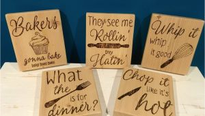 Kitchen Wood Sign Sayings Set Of Five Kitchen Quotes Funny Kitchen Signs Wood Kitchen