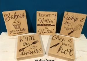 Kitchen Wood Sign Sayings Set Of Five Kitchen Quotes Funny Kitchen Signs Wood Kitchen