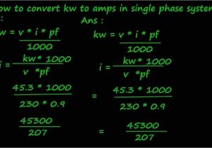 Kw to Amps 240v How to Convert Kw to Amps In Single Phase System Youtube
