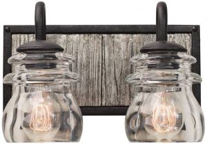 Lamps Plus Vanity Lights Bainbridge 8 High Black Iron 2 Light Wall Sconce 23n35 Lamps