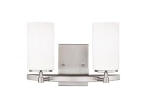 Lamps Plus Vanity Lights Sea Gull Lighting Alturas 2 Light Brushed Nickel Vanity Light