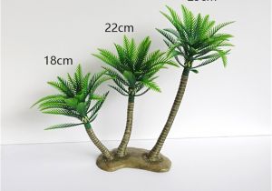 Large Fake Palm Trees for Sale 25cm Green Artificial Coconut Palm Tree Micro Plastic Landscape