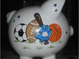Large Personalized Piggy Banks Personalized Boys Sports Piggy Bank Large by