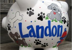 Large Personalized Piggy Banks Puppy Dog Personalized Piggy Bank Large