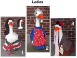 Lawn Goose with 12 Outfits Large Lawn Goose Outfits for Your Lady Goose by Papabearsplace