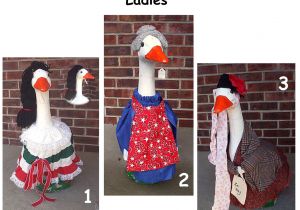 Lawn Goose with 12 Outfits Large Lawn Goose Outfits for Your Lady Goose by Papabearsplace