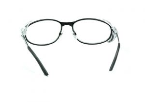 Leather Side Shields for Prescription Glasses Metal Full Frame Radiation Glasses with Slim Side Shields Rg 525
