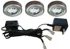 Led Puck Lights 12v Home Depot Enviro Satin Nickel Metal Led Puck Light 3 Pack I