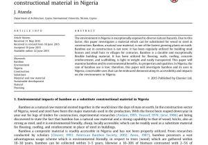 List Of Raw Materials Used In Furniture Pdf Environmental Impacts Of Bamboo as A Substitute Constructional