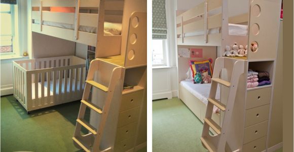 Loft Bed with Room for Crib Underneath Celia and Tamsen Casa Kids