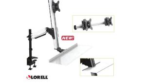 Lorell Deluxe Sit-to-stand Desk Riser Lorell Deluxe Ergonomic Floating Sit to Stand Desk Riser