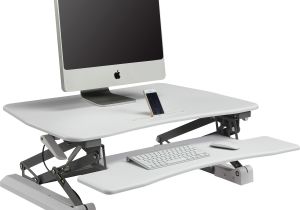 Lorell V2 Gas Lift Sit to Stand Desk Riser Lorell Gas Lift Monitor Riser Servmart