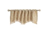 Lowes Curtains and Drapes Shop Allen Roth 16 In L Gold Raja ascot Valance at Lowes Com