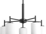 Lowes Lamparas De Techo Progress Lighting Replay 21 In 5 Light Black Etched Glass Shaded