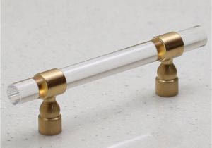 Lucite and Brass Cabinet Pulls Chiaro Pull Satin Gold On Lucite C C 96mm by Hamiltonbowes On