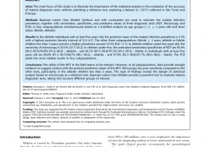 Luzia atlanta Promo Code Pdf Bayesian Latent Class Models In Malaria Diagnosis