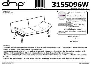 Mainstays Black Metal Arm Futon assembly Instructions Mainstays Metal Arm Futon Instruction Manual Bm Furnititure