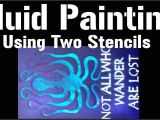 Make Your Own Pouring Medium with Glue Fluid Acrylic Pouring Demo with Stencils Sign Making Tutorial