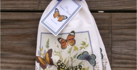 Mary Lake Thompson Flour Sack towels Mary Lake Thompson Flour Sack towels Set Of 2 butterfly