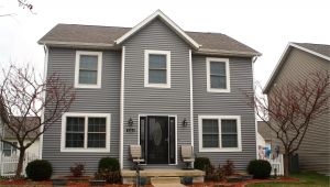 Mastic Deep Granite Siding Mastic Deep Granite Grey Siding and White Trim Re Side and