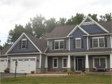 Mastic Deep Granite Vinyl Siding Home Exterior Grey Siding with Blue Shake Siding Home