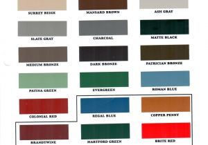 Mcelroy Metal Color Chart H H Sheet Metal Color Charts