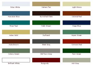 Mcelroy Metal Color Chart Mcelroy Mcelroy Metal Color Chart