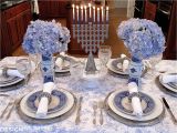 Mesa Holiday Arts and Crafts Festival French Blue and White Holiday Table Setting with toile Tablescapes