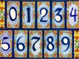 Mexican Tile House Numbers with Frame House Number Tile and Frames Latin Accents
