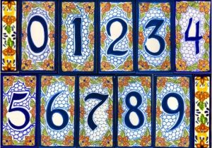 Mexican Tile House Numbers with Frame House Number Tile and Frames Latin Accents