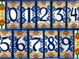 Mexican Tile House Numbers with Frame House Number Tile and Frames Latin Accents