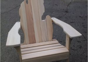 Michigan Shaped Adirondack Chairs Michigan Adirondack Chair Fall Liesure Holiday Gift