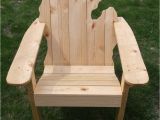 Michigan Shaped Adirondack Chairs Michigan Adirondack Chair White Pine