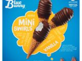 Mini Melts Ice Cream Near Me Blue Bunny Mini Swirls Vanilla Ice Cream Cone 8 Ct Frozen Amazon