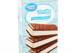 Mini Melts Ice Cream Near Me Great Value Vanilla Flavored Ice Cream Sandwiches 42 Oz 12 Count