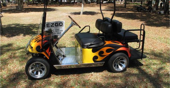 Mining Cart for Sale Flame Cart From Woofapaloosa Custom Golf Carts Custom Golf Carts