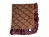 Minky Blanket for Adults Minky Adult Blankets Chocolate and Brown by Rolaniswonderland