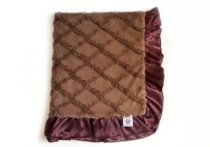 Minky Blanket for Adults Minky Adult Blankets Chocolate and Brown by Rolaniswonderland