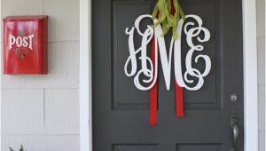 Monogram Front Door Decoration A Proper Monogram Christmas Chatter Holly Mathis Interiors