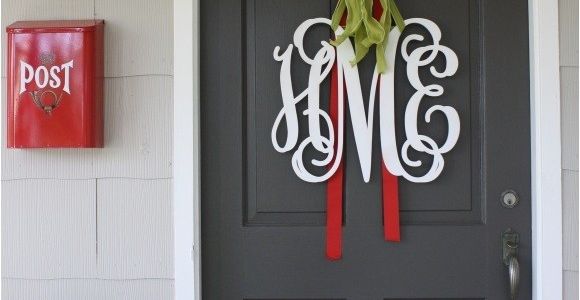 Monogram Front Door Decoration A Proper Monogram Christmas Chatter Holly Mathis Interiors