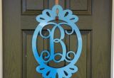 Monogram Front Door Decoration Front Door Decorations Monogram Door Hanger by