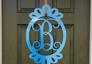 Monogram Front Door Decoration Front Door Decorations Monogram Door Hanger by