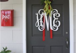 Monogram Front Door Hanger A Proper Monogram Christmas Chatter Holly Mathis Interiors