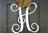 Monogram Front Door Letters 20 Quot Monogram Letter Interlocking Script Initial Wooden