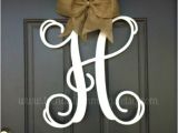 Monogram Front Door Letters 20 Quot Monogram Letter Interlocking Script Initial Wooden