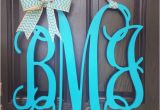 Monogram Front Door Letters 24×24 3 Letter Wooden Front Door Monogram with Bow Wooden