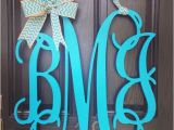 Monogram Front Door Letters 24×24 3 Letter Wooden Front Door Monogram with Bow Wooden