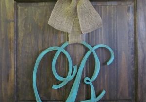 Monogram Front Door Letters Items Similar to Single Letter Monogram Wooden Door Decor