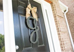 Monogram Front Door Letters Wooden Letter Door Hanger Monogram Front Door Oversize Wood